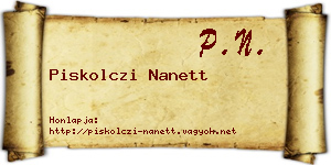 Piskolczi Nanett névjegykártya